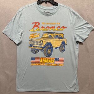 Ford Bronco Light Blue Men’s T-shirt Size Large
